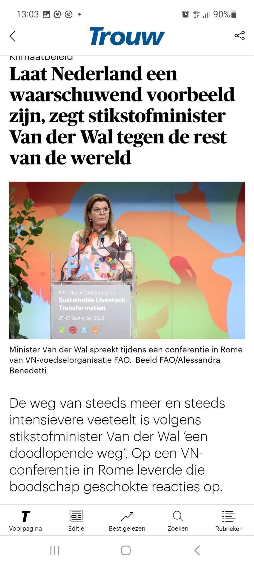 Minister Van Der Wal De Mist In Met Uitleg Over Stikstofonderzoek ...