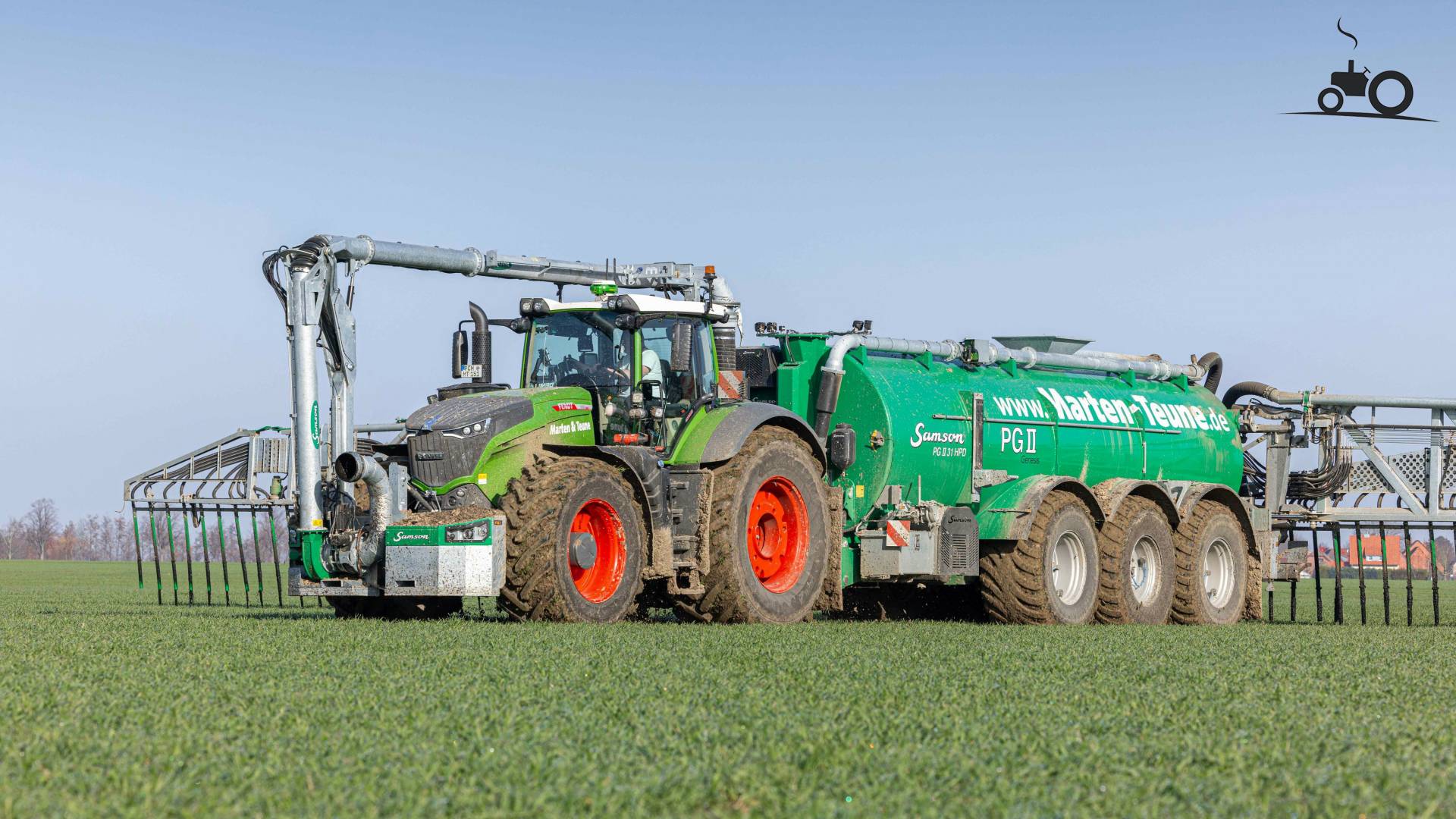 Fendt 1050 Traktor mit Samson PGII 31 HPD Güllefass
