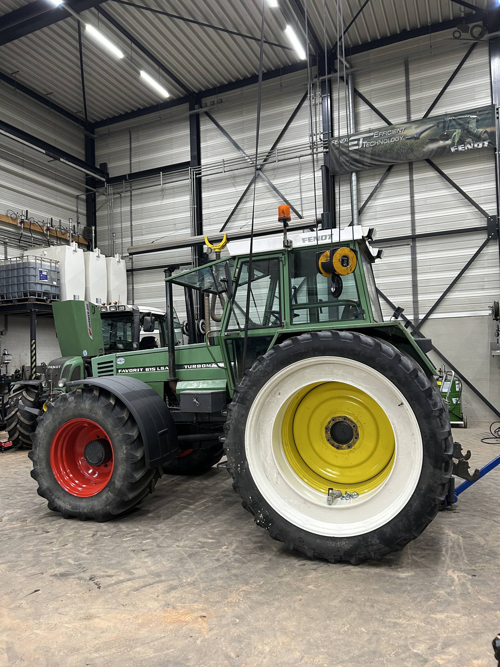 Fendt 615 with new row-crop wheels