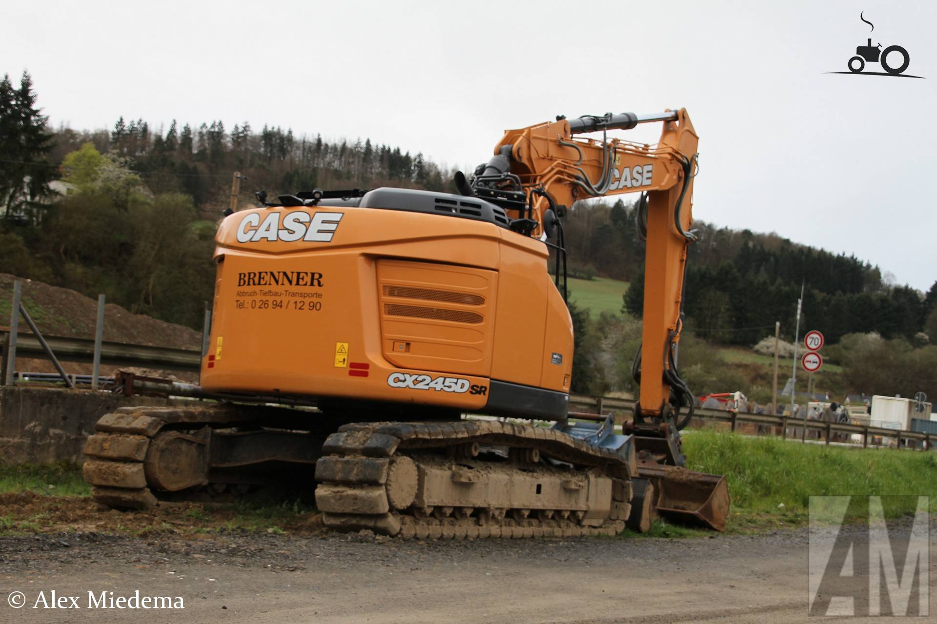 Case CX245D SR bij wederopbouw Ahrtal