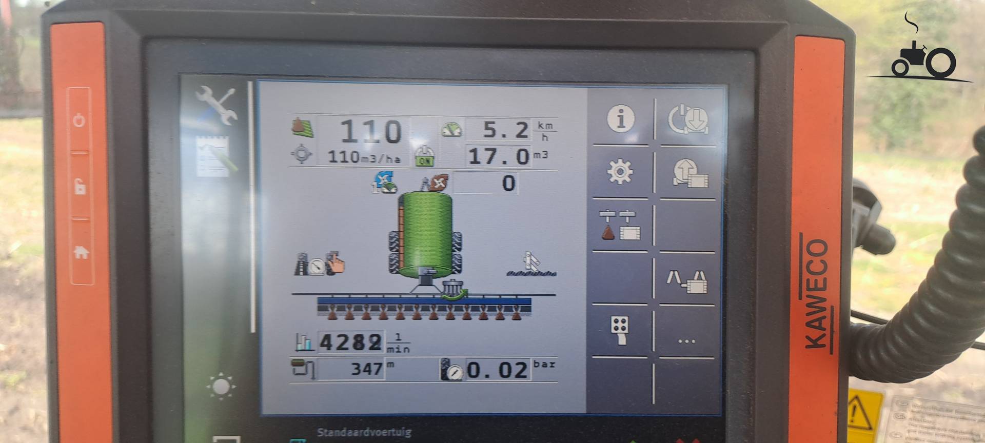 Bemesting van 110m³ per hectare