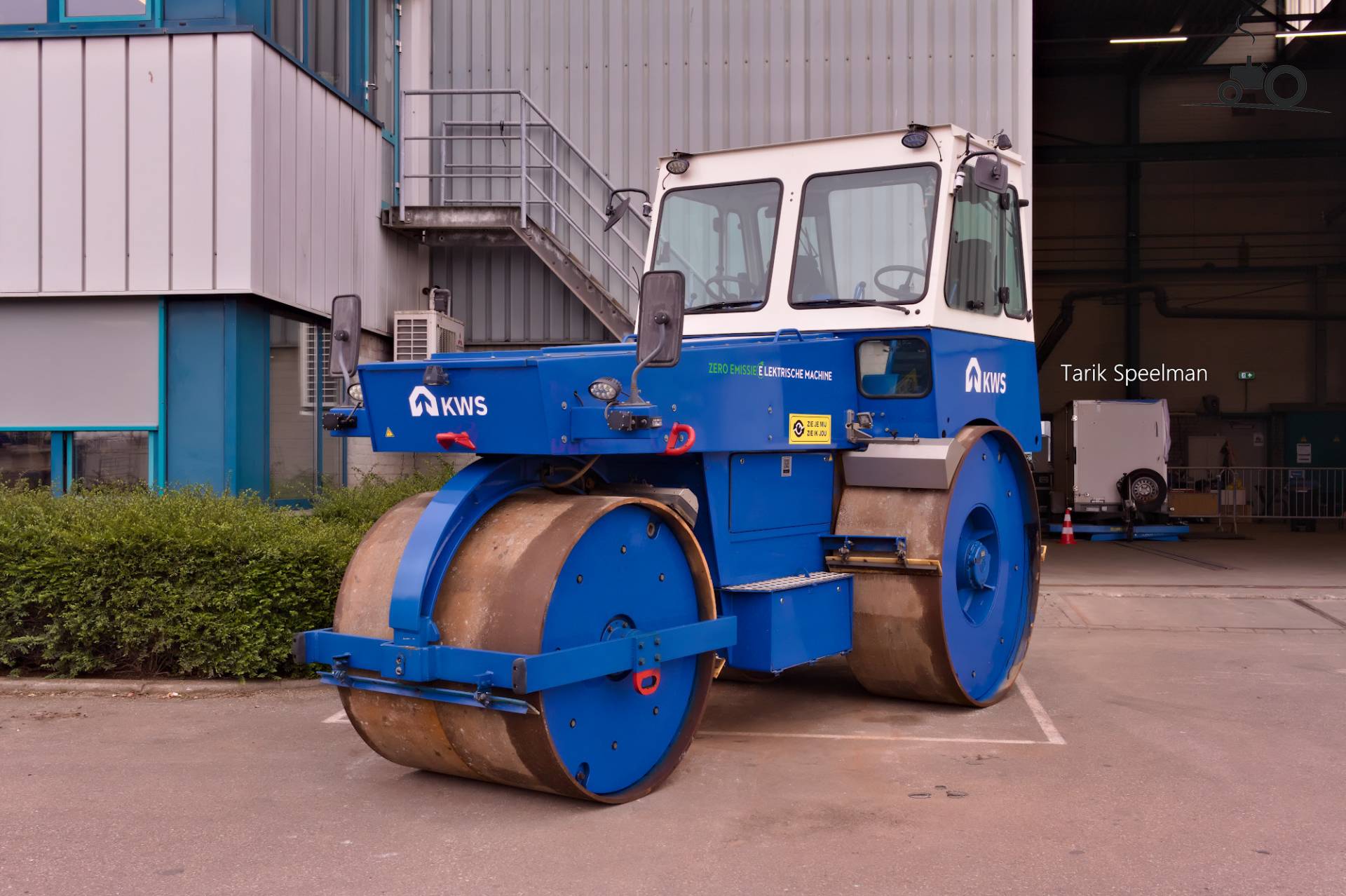 HAMM elektrische wals van KWS in Dordrecht