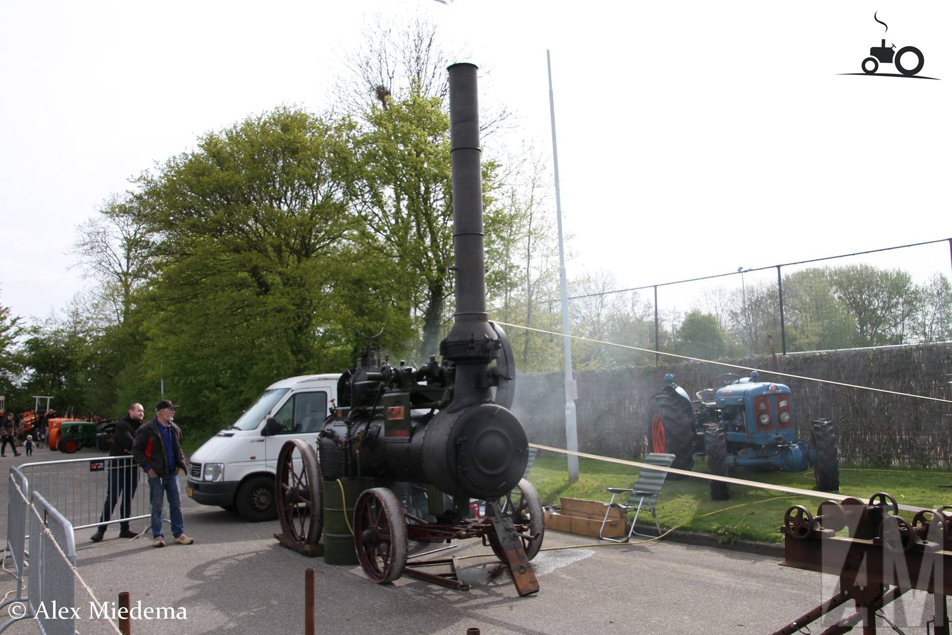 Stoommachine Lanz Locomobiel van familie Pelikaan