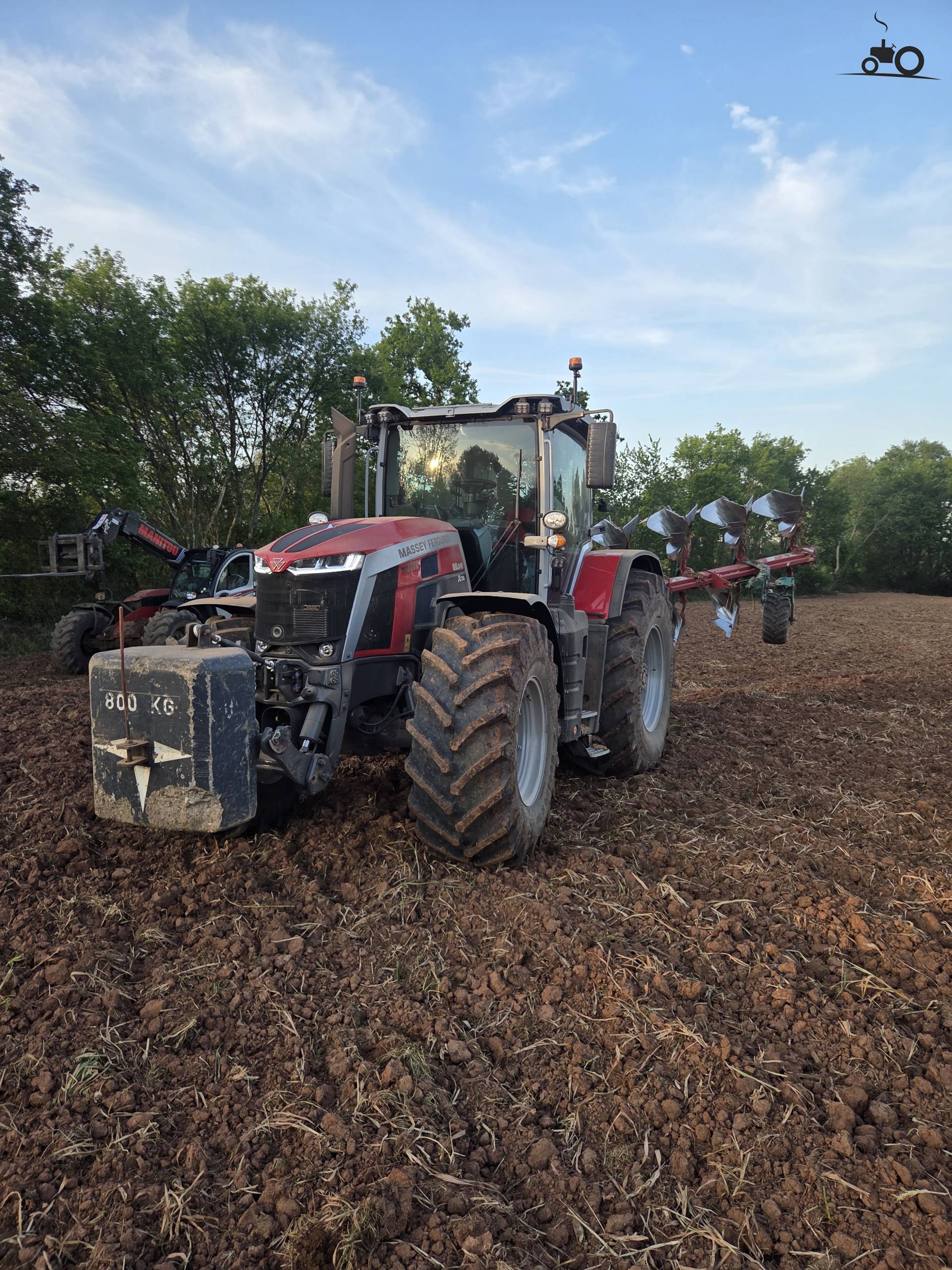 Massey Ferguson 8S245 plowing in Normandy