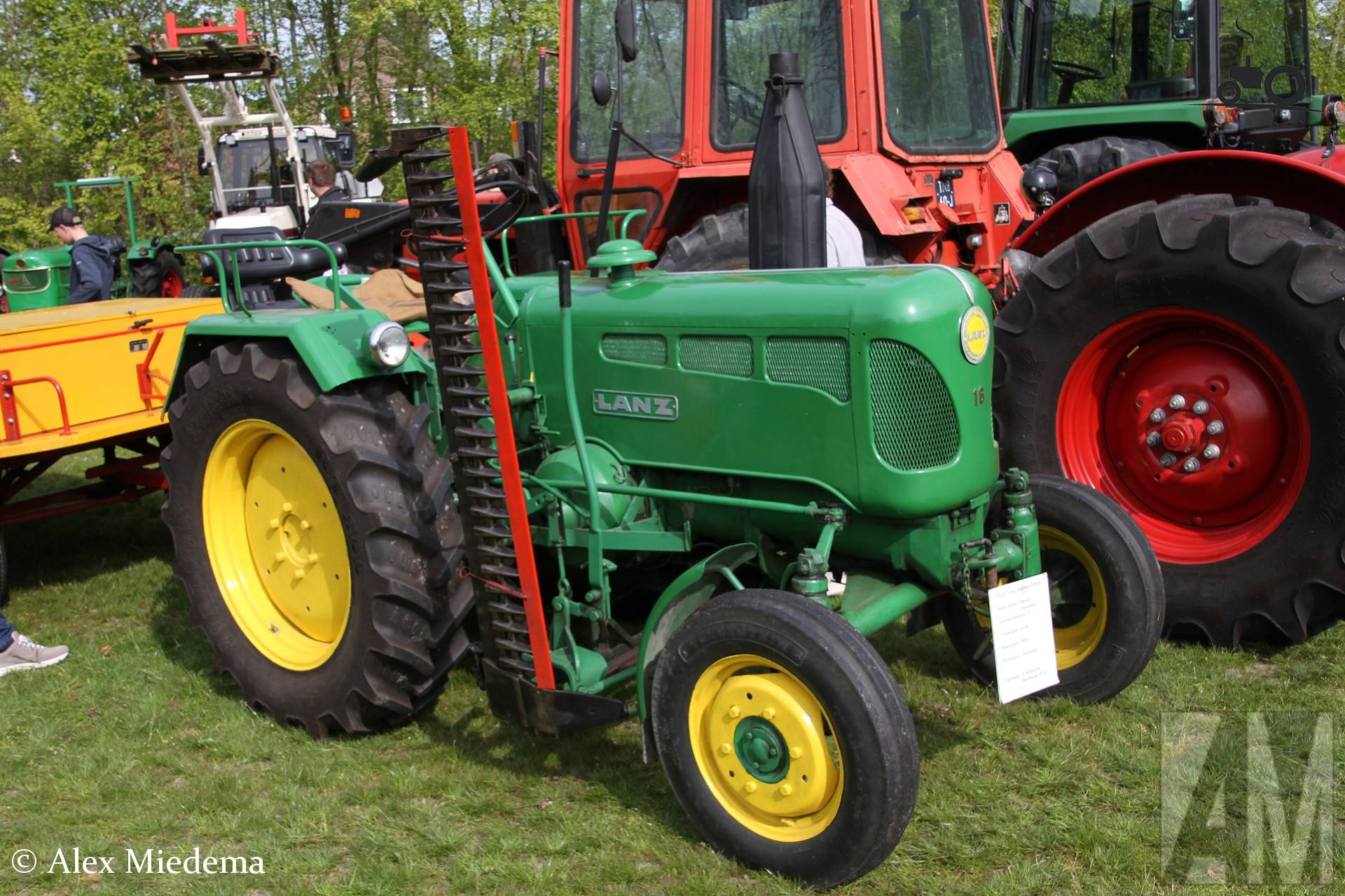 Lanz Bulldog tractor in John Deere colors