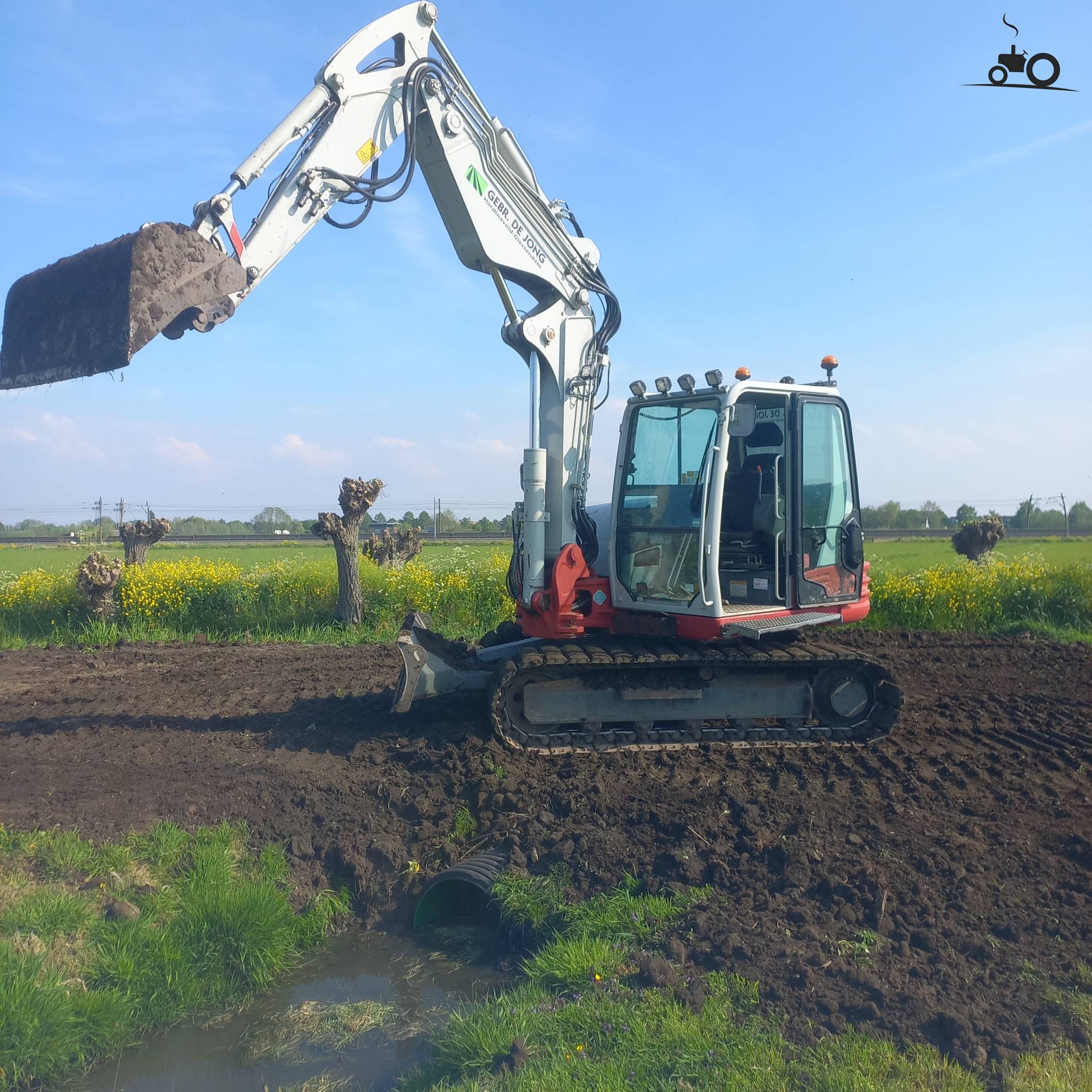 Takeuchi TB 295 bij percelen werkzaamheden