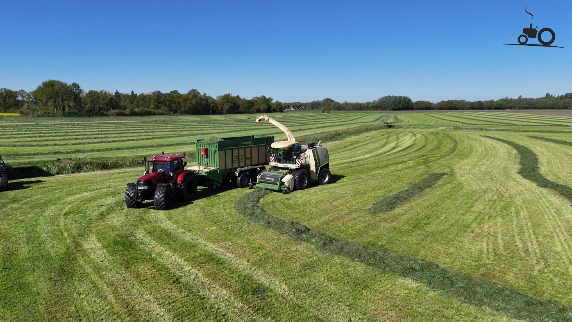 Krone Big X 700 machine in gebruik