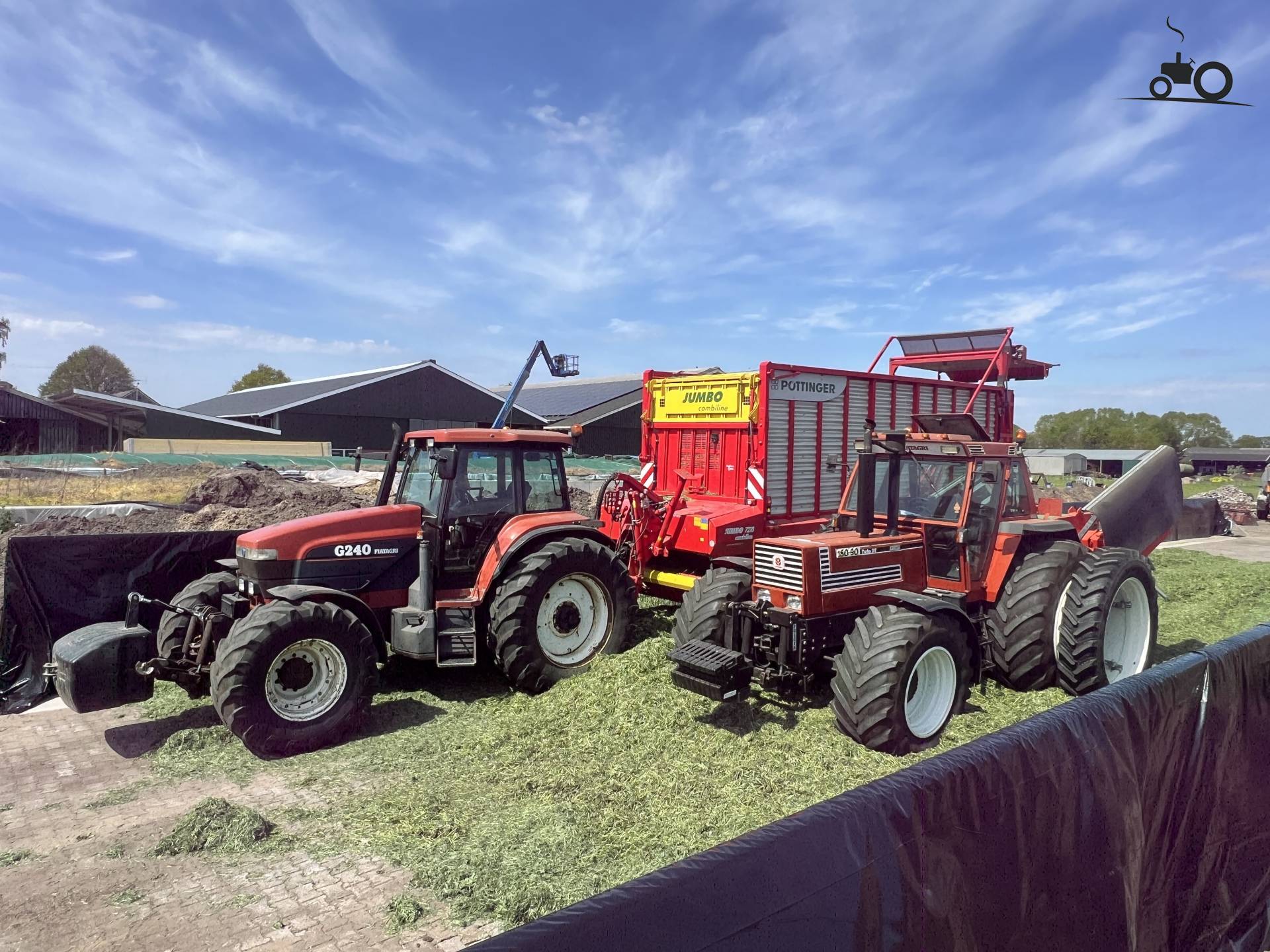 Fiat G240 en Fiat 180-90 dagje gras inkuilen