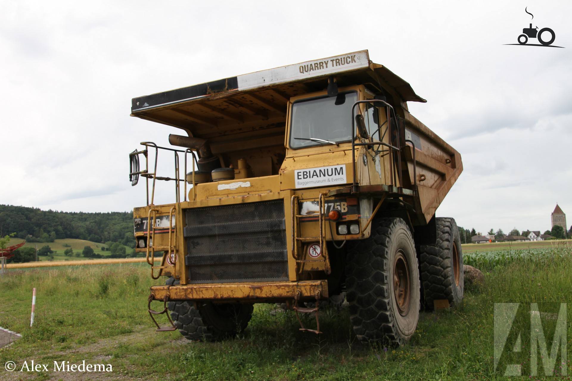 Caterpillar 775B dumper bij Ebianum Baggermuseum