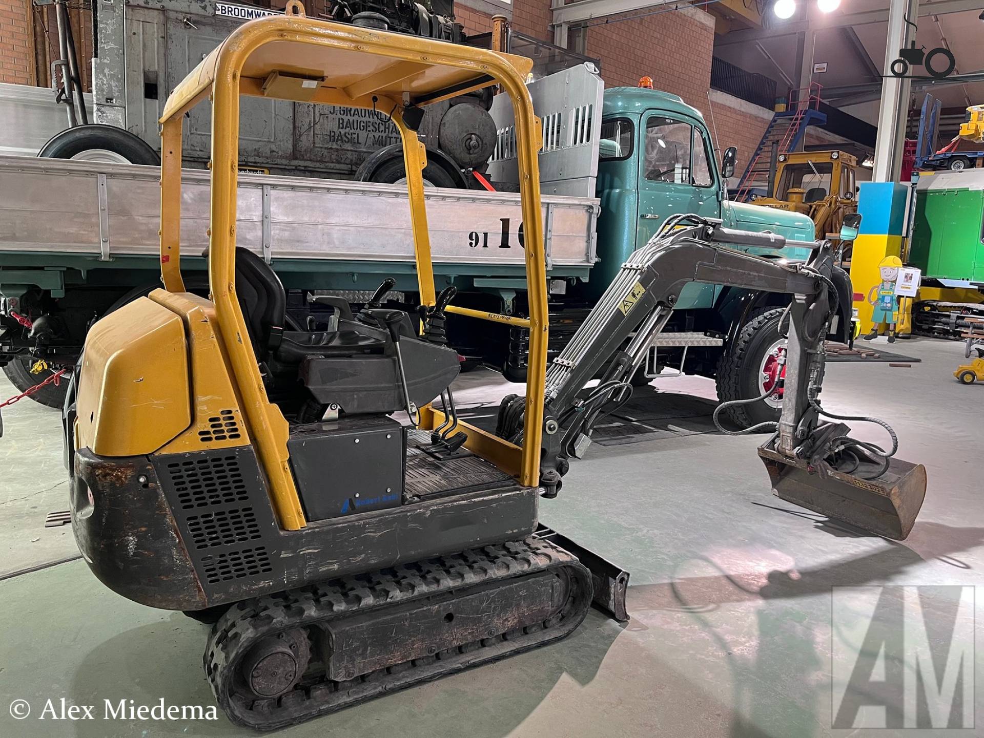 Volvo EC15B XT graafmachine in Ebianum Baggermuseum