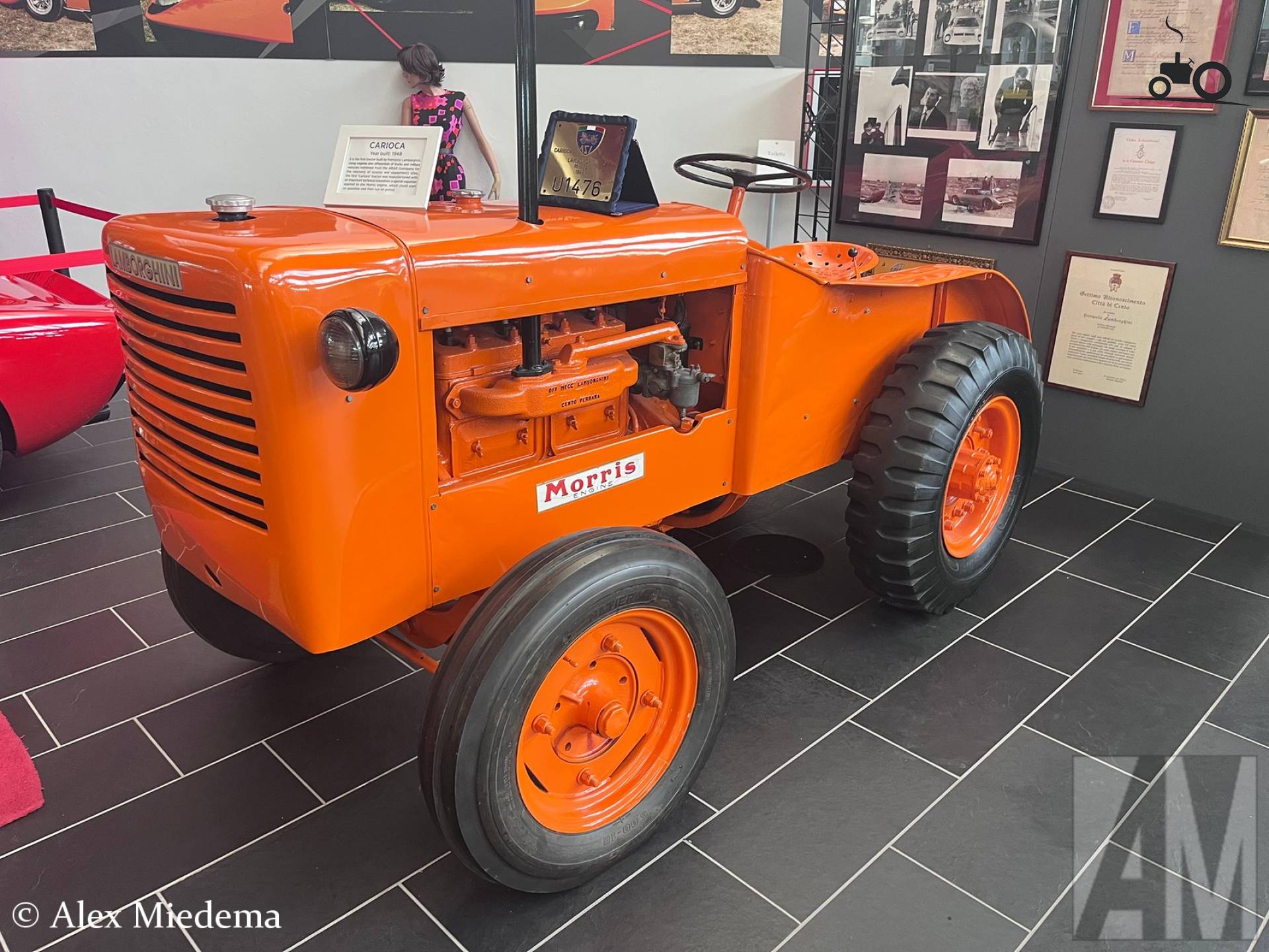 Lamborghini Carioca tractor uit 1948 in Museo Ferruccio Lamborghini