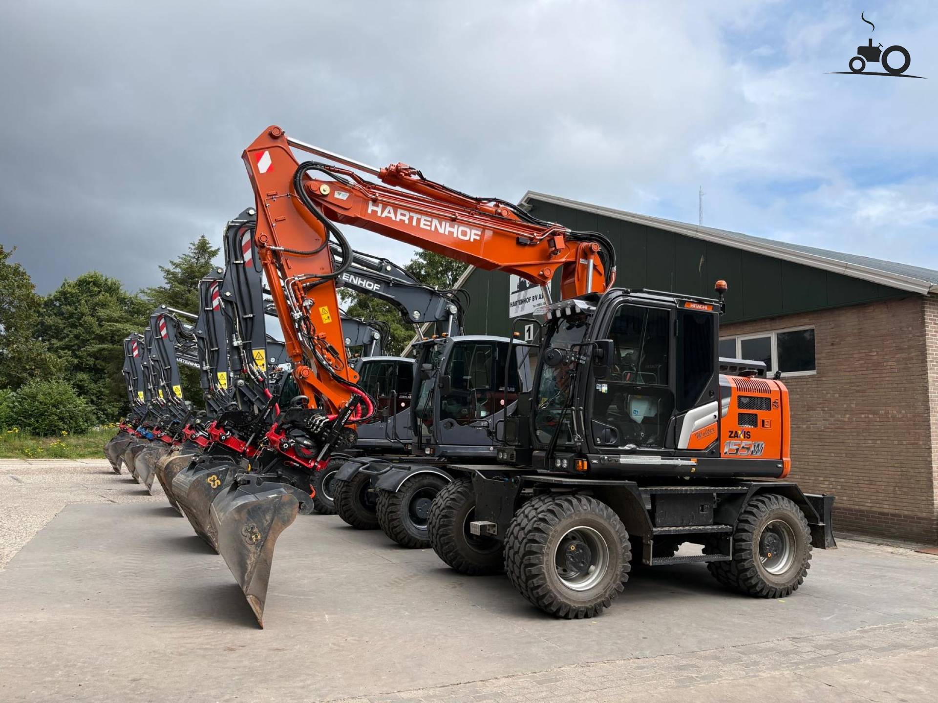 Hitachi ZX155W-7 wheeled excavator among the Atlas machines