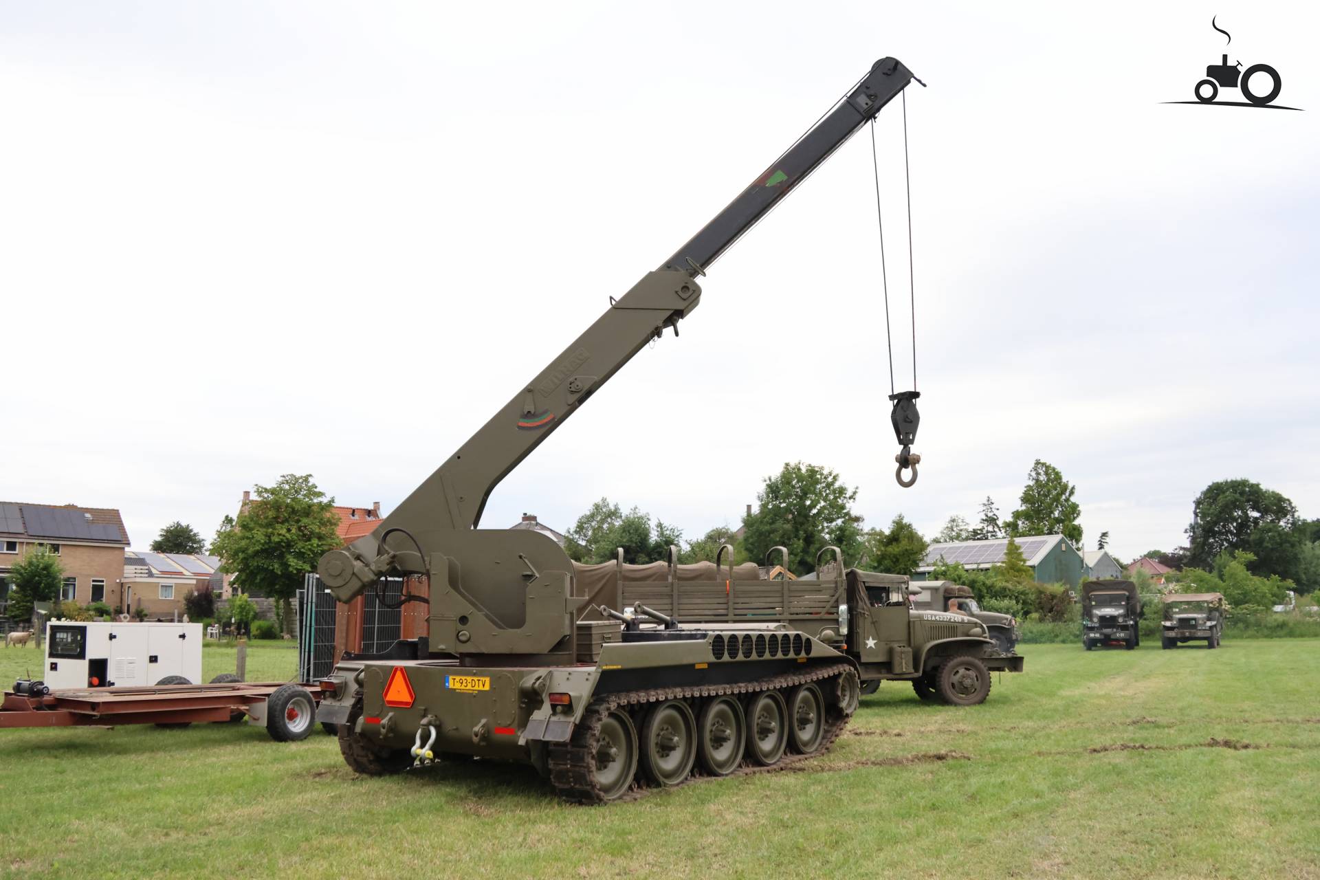 Opbouw met Wilhag kraan bij historisch festival