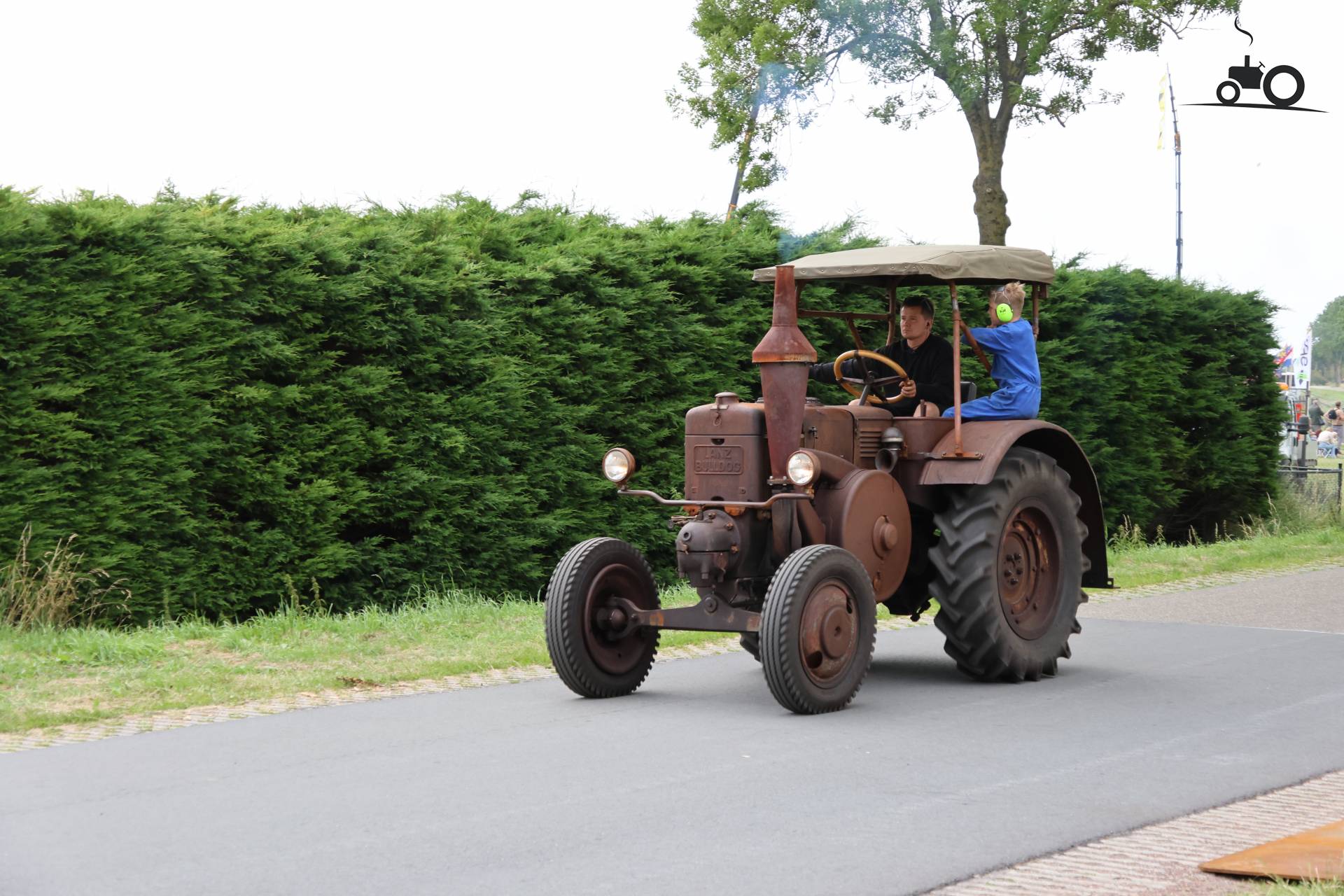 Lanz Bulldog op historisch festival in Hensbroek
