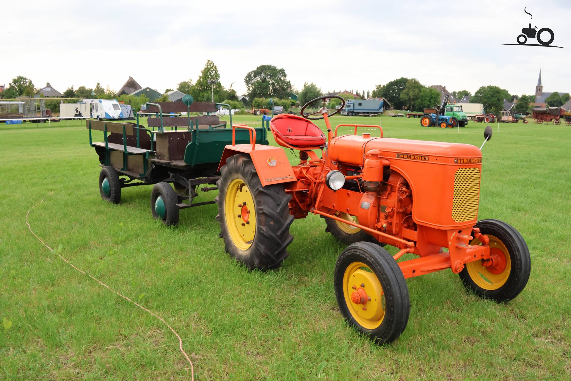 Feldmeister machine op historisch festival in Hensbroek