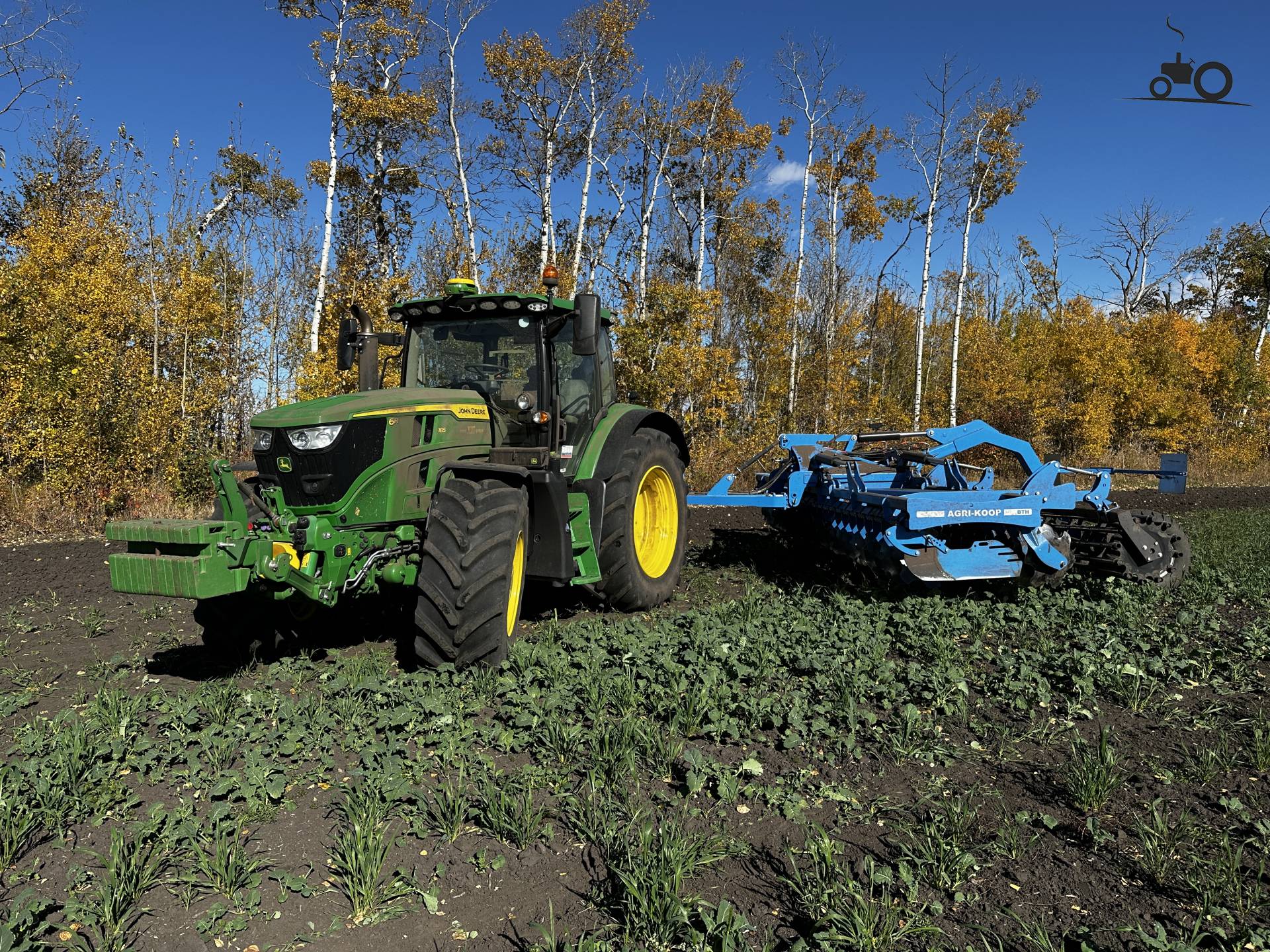 John Deere 6R185 met Agri Koop schijveneg