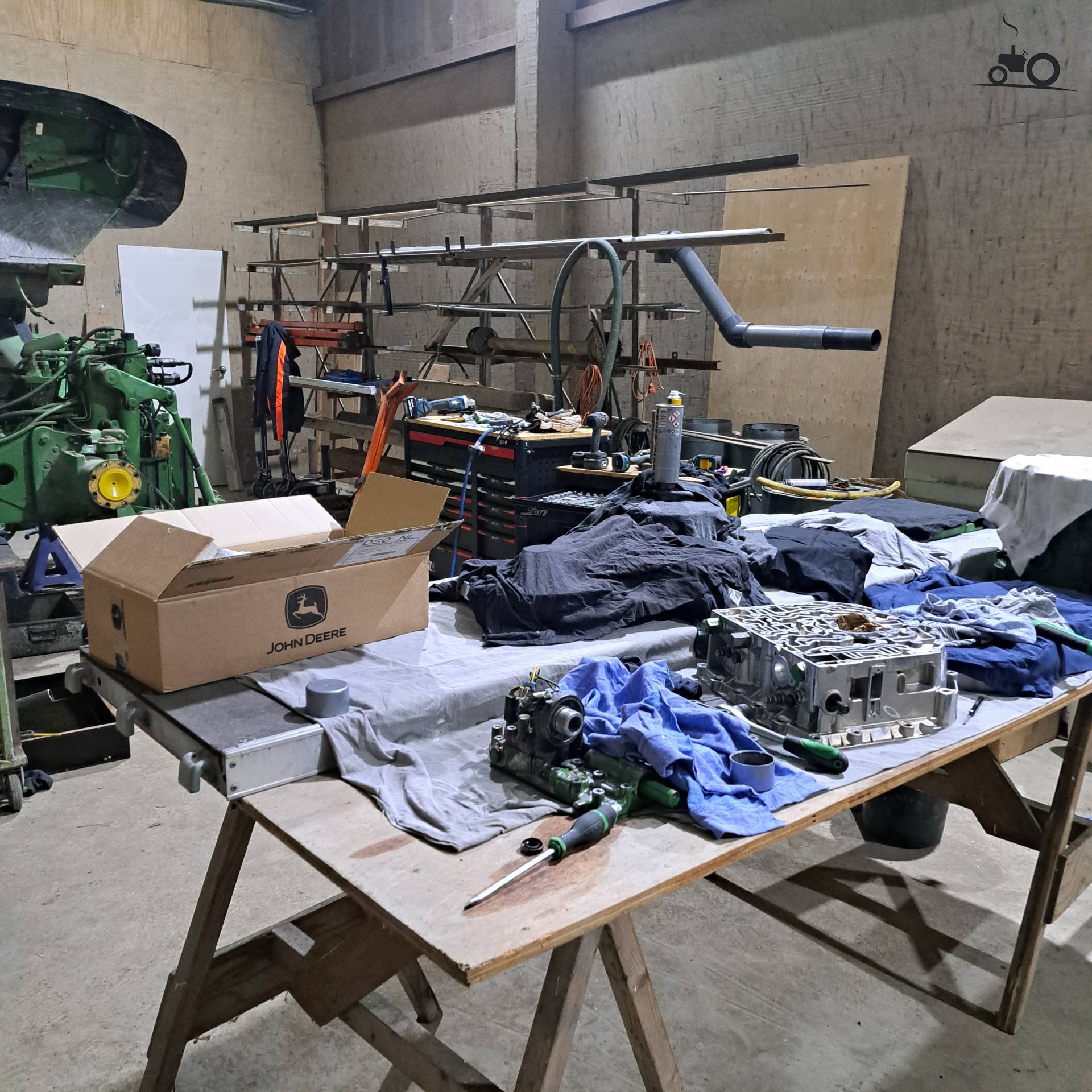 Parts cleaned and transferred to the new housing.