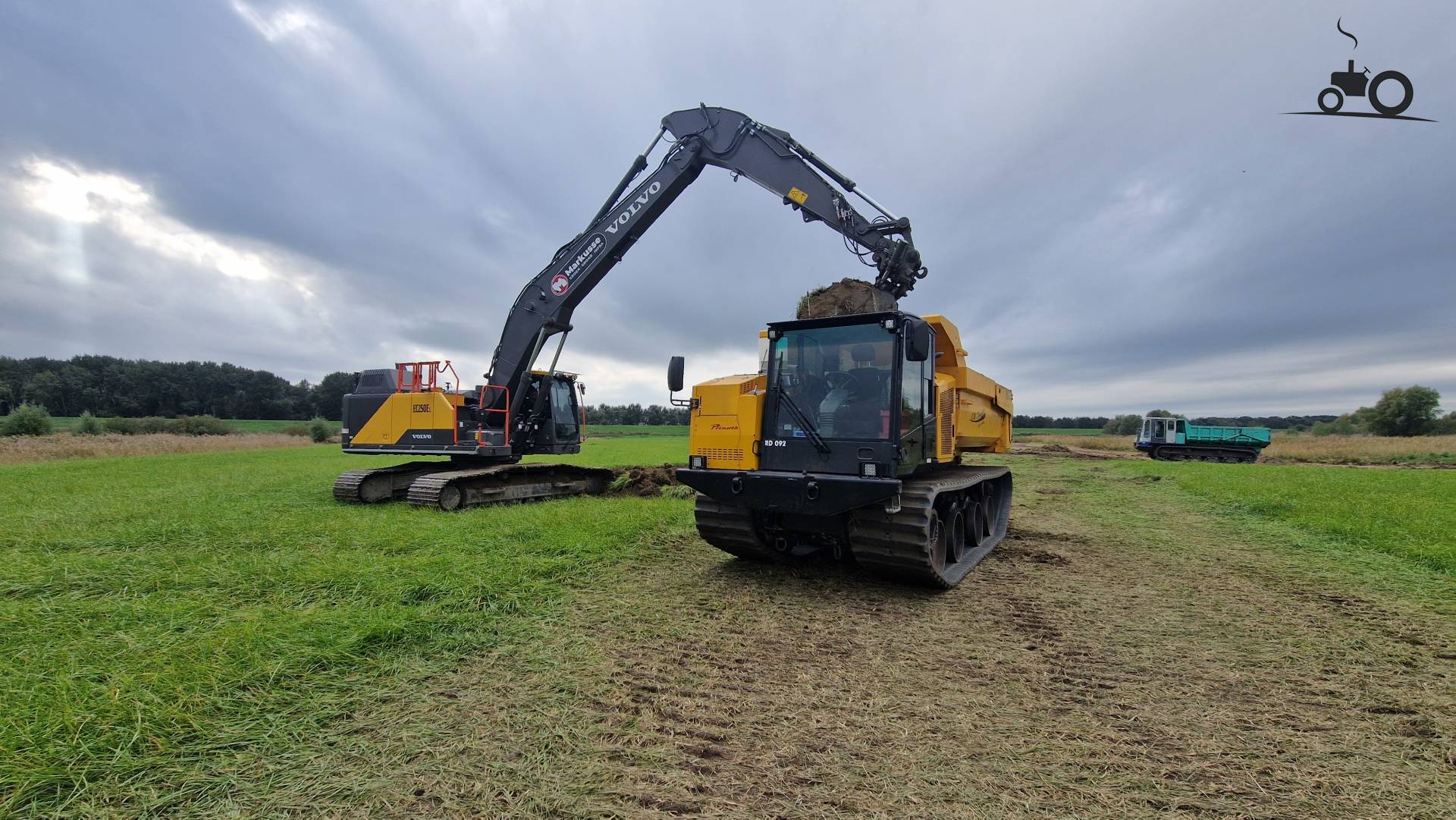 Prinorth rups dumper op bouwterrein