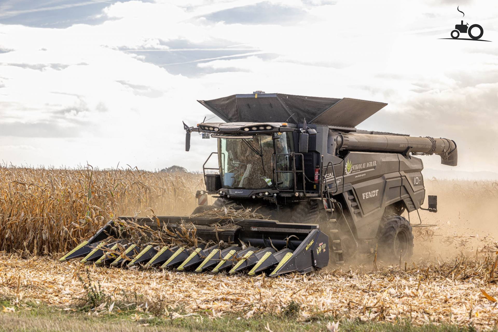 Mais dorsen met Fendt Ideal 10T machine