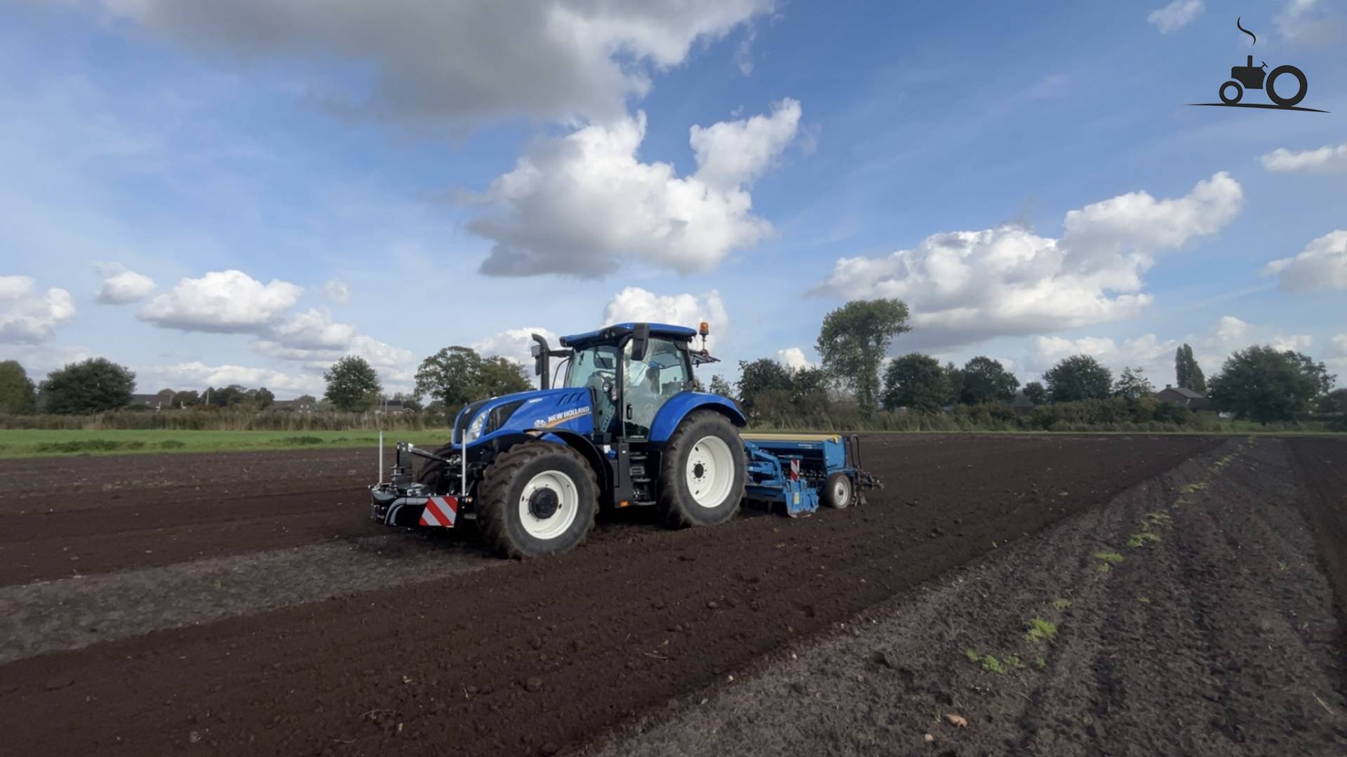 New Holland T6.175 met Rabe zaaicombi