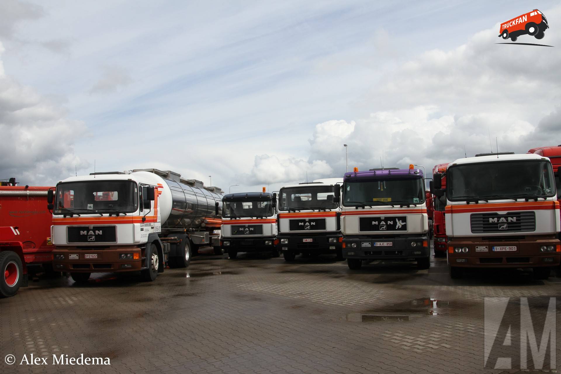 Transport Ghekiere Izegem MAN vrachtwagens in Vriezenveen