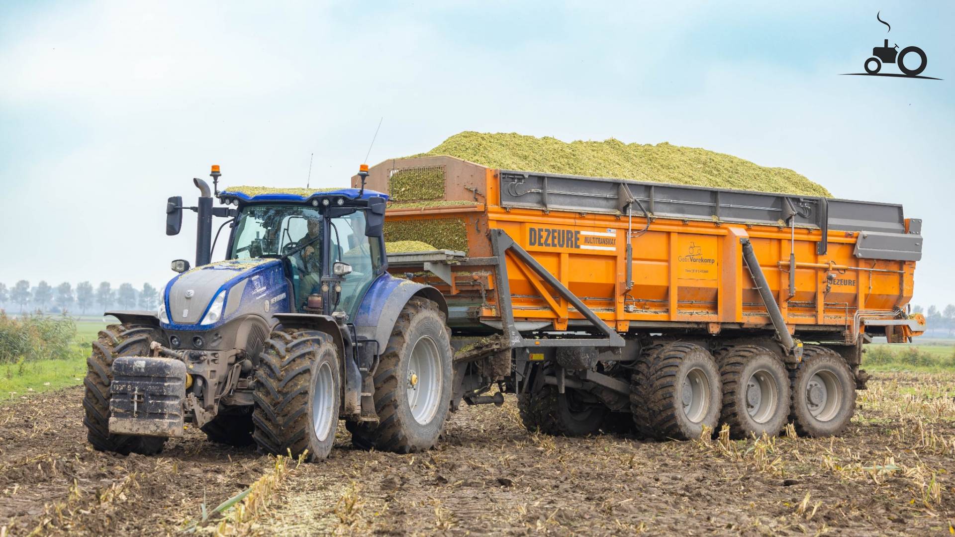 New Holland tractor near A16