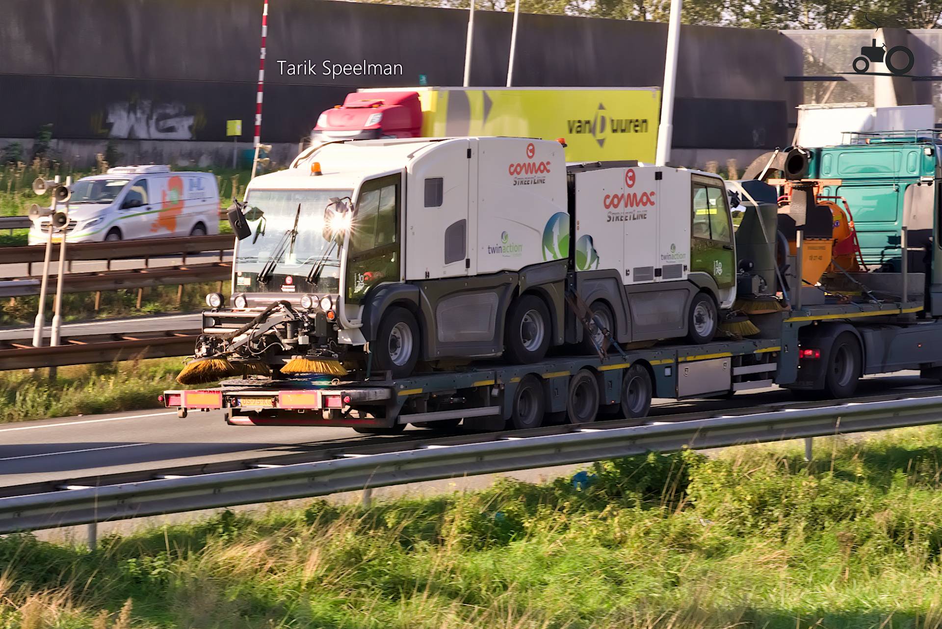 Comac Streetline sweeper on the A16