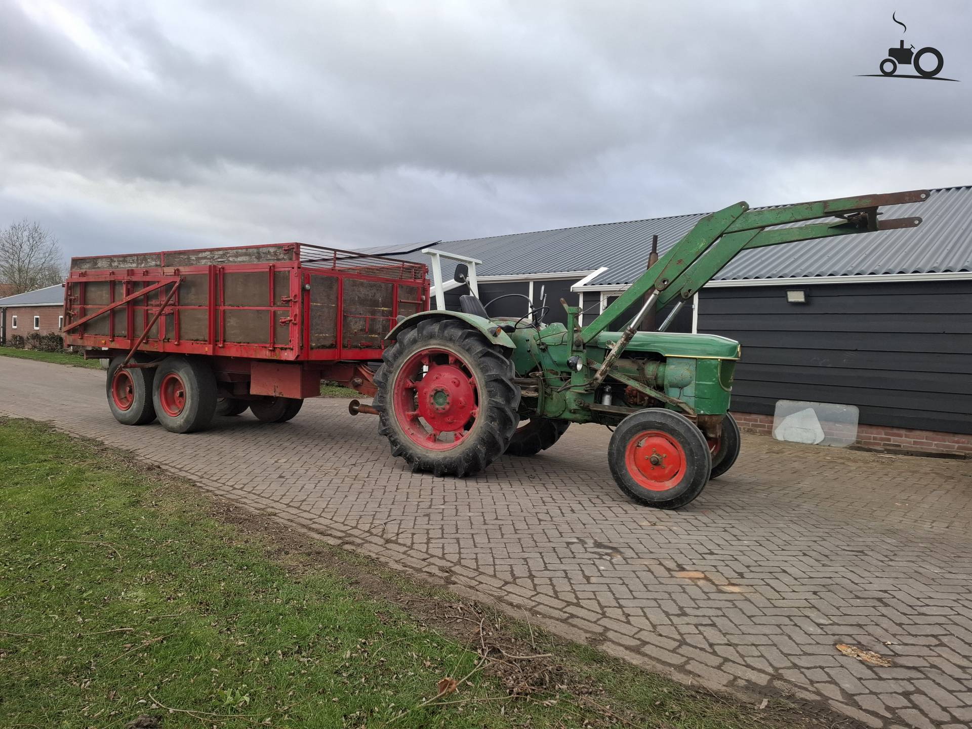 Nuovo spandiconcime Breston pronto all'uso con Deutz D6005
