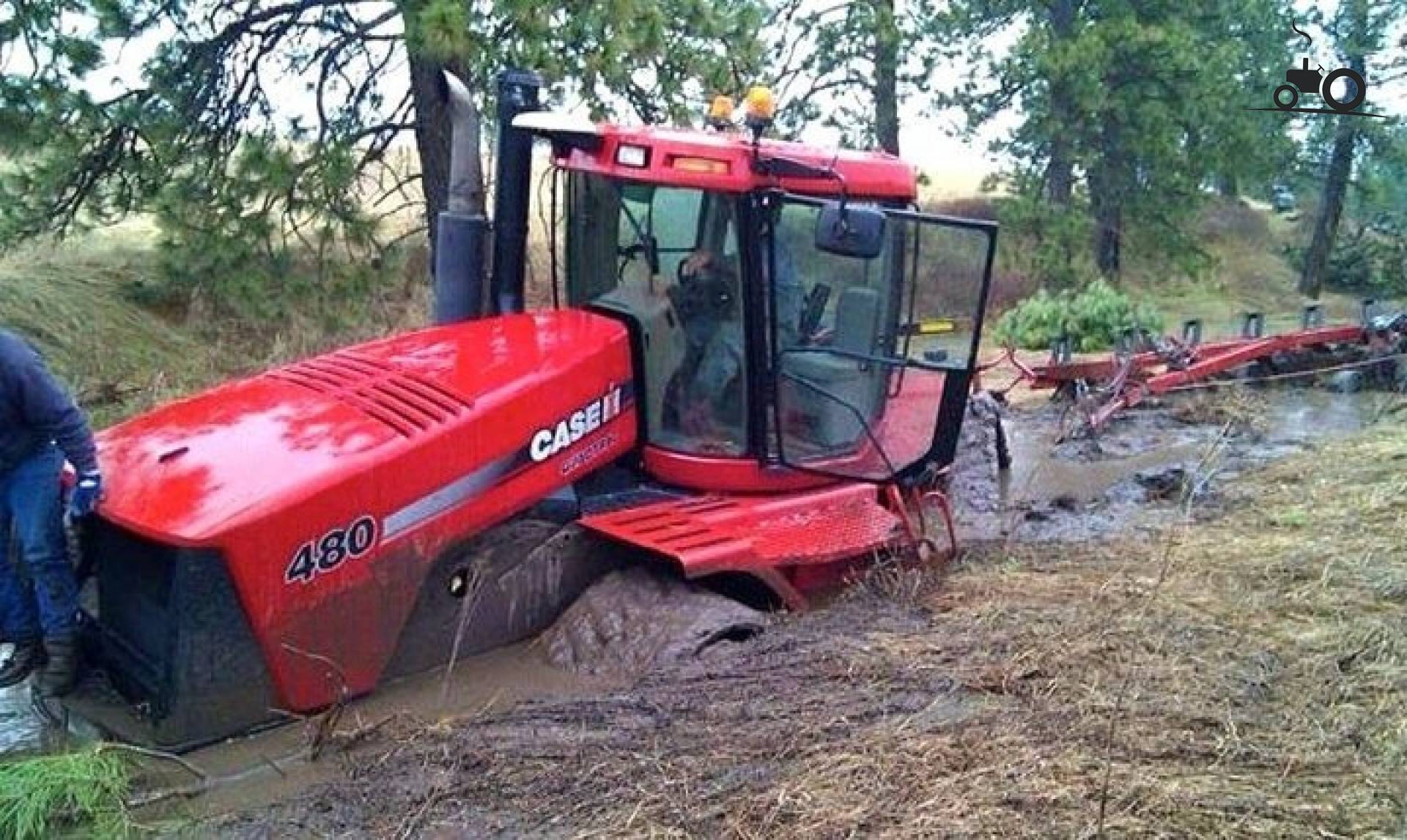 John deere tractor stuck in mud