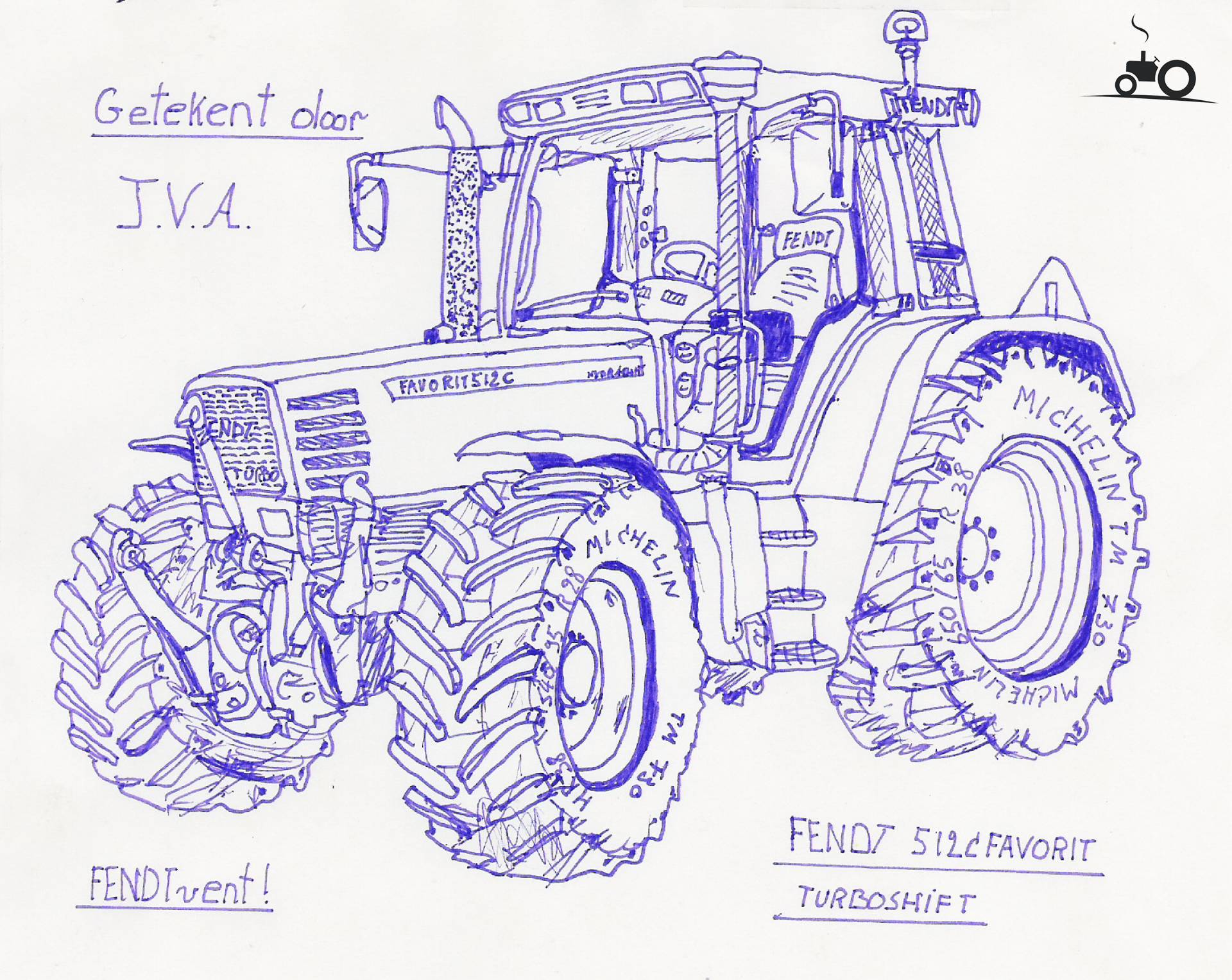 Трактор Fendt чертеж