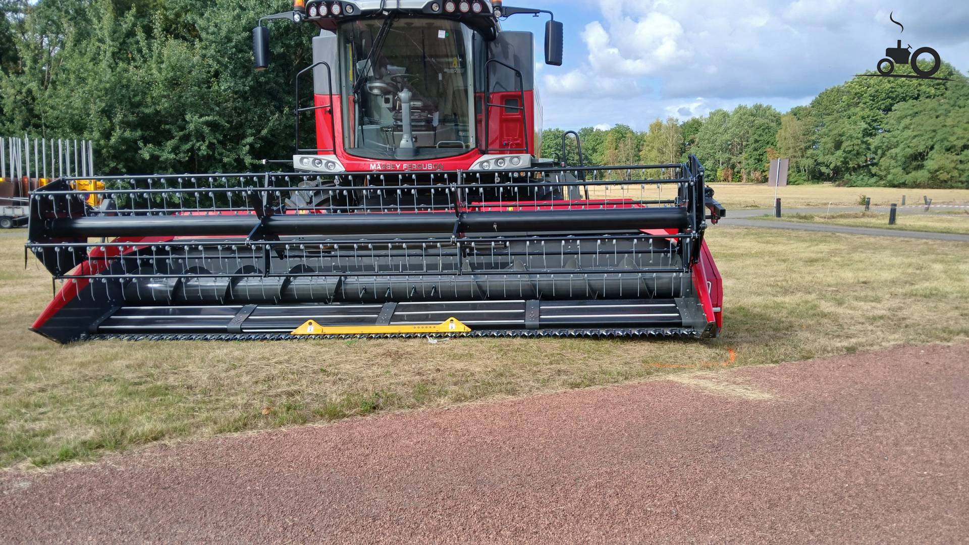 Massey Ferguson combine on the Massey Ferguson Experience Tour 2025