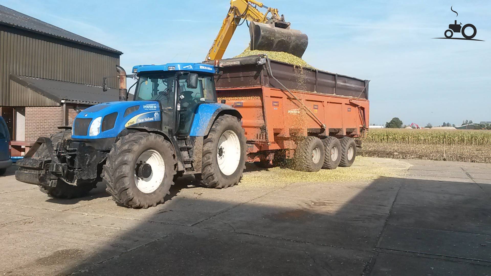 Foto New Holland T 7540 Van Loonbedrijf J M Van Vliet BV