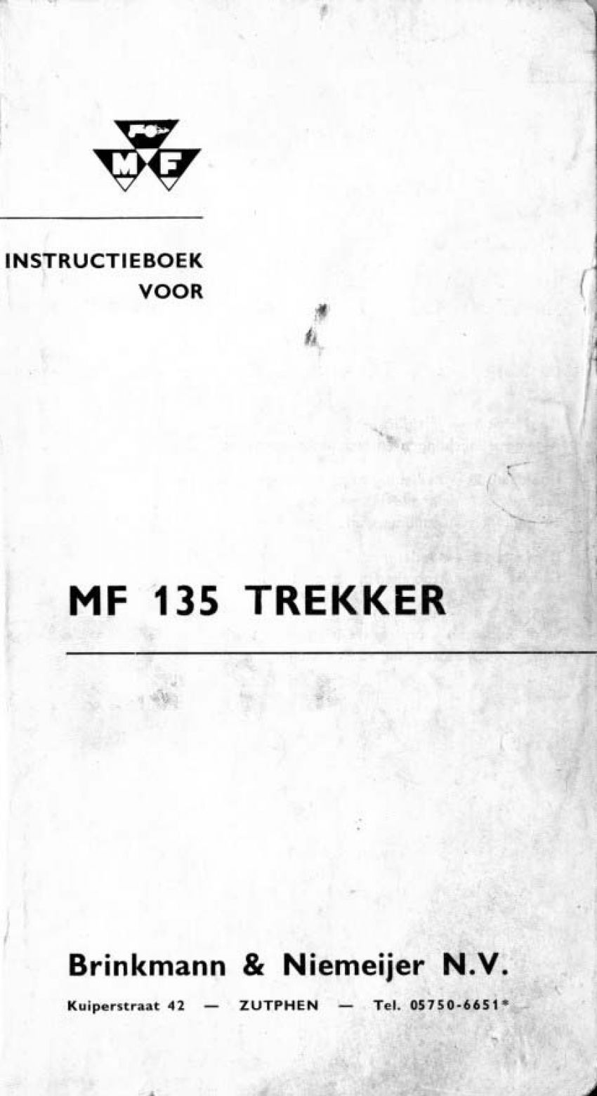 MF 135 user manual - instructieboek