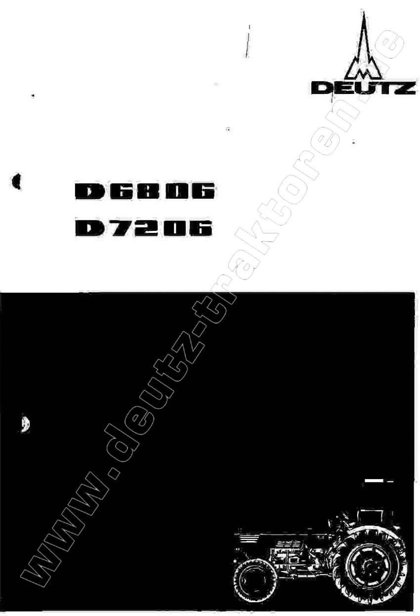 Deutz D6806-D7206 - Bedieningshandleiding