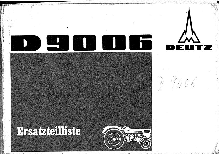 Deutz D9006 - Onderdelenlijst