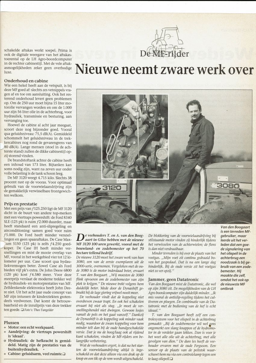 Massey Ferguson 3120 boerderij test 1994 door Geert Hekkert