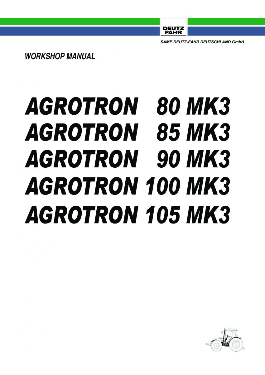 Deutz-Fahr Agrotron 80-105 MK3 - Werkplaatshandboek (Engels)