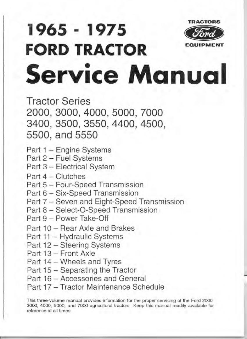 Service Manual Ford 2000-5550