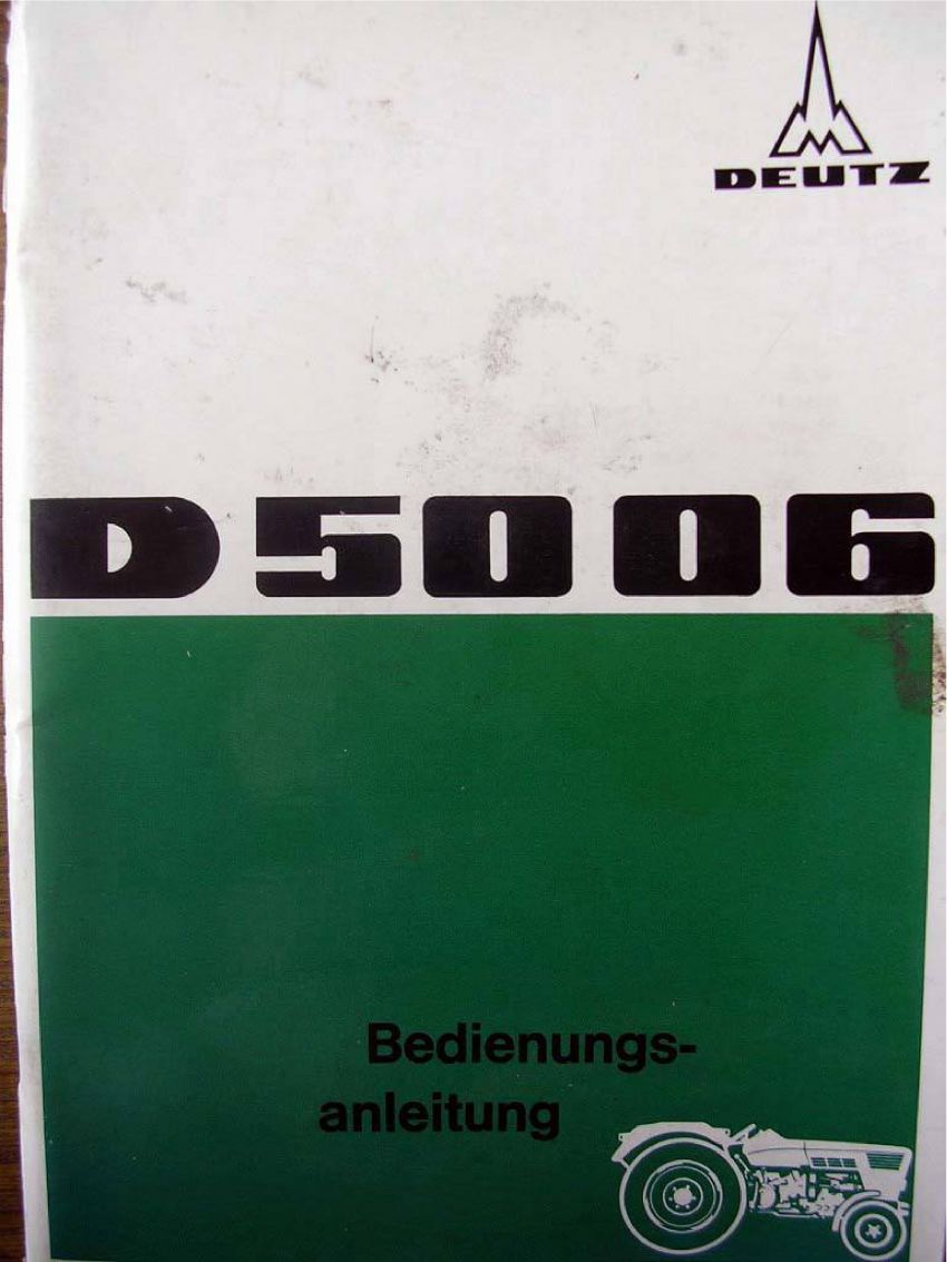 Deutz D5006 - Bediengshandleiding