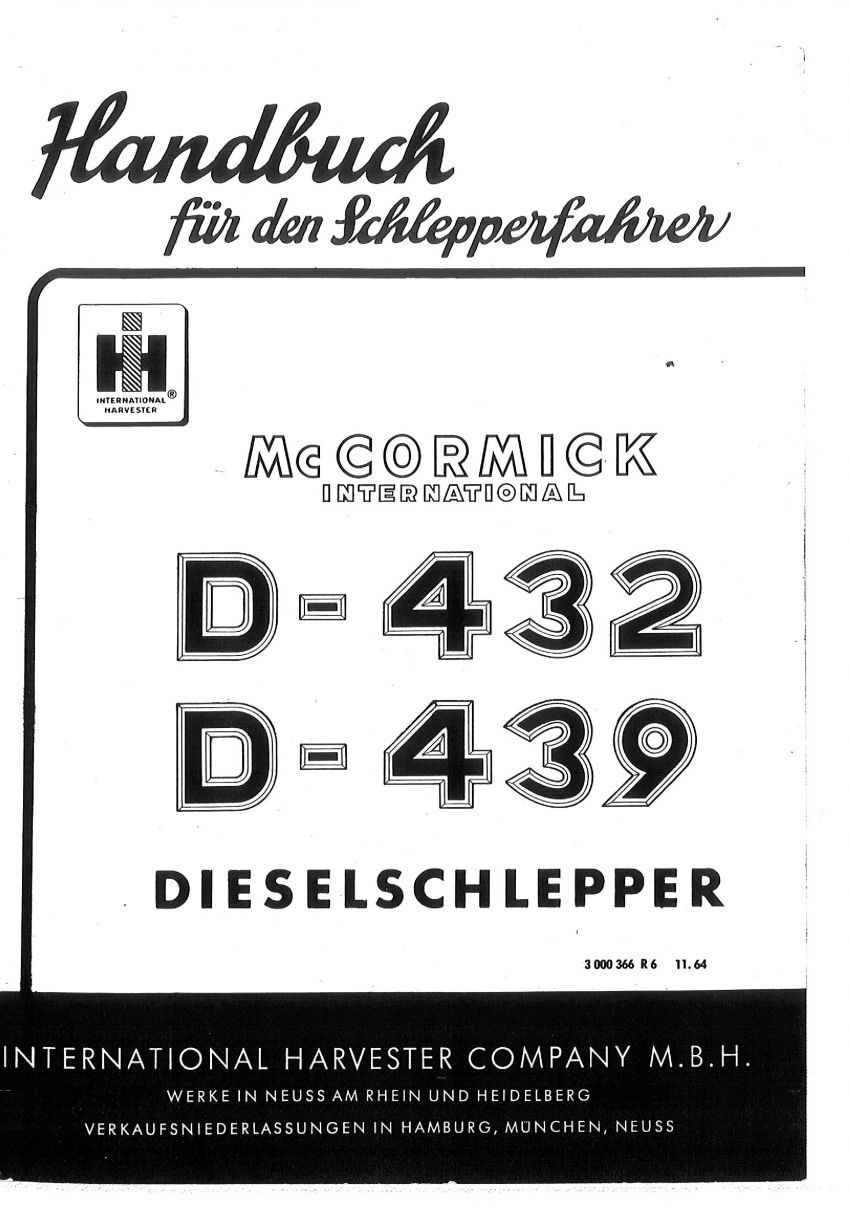 McCormick-International D432 D439 Handboek