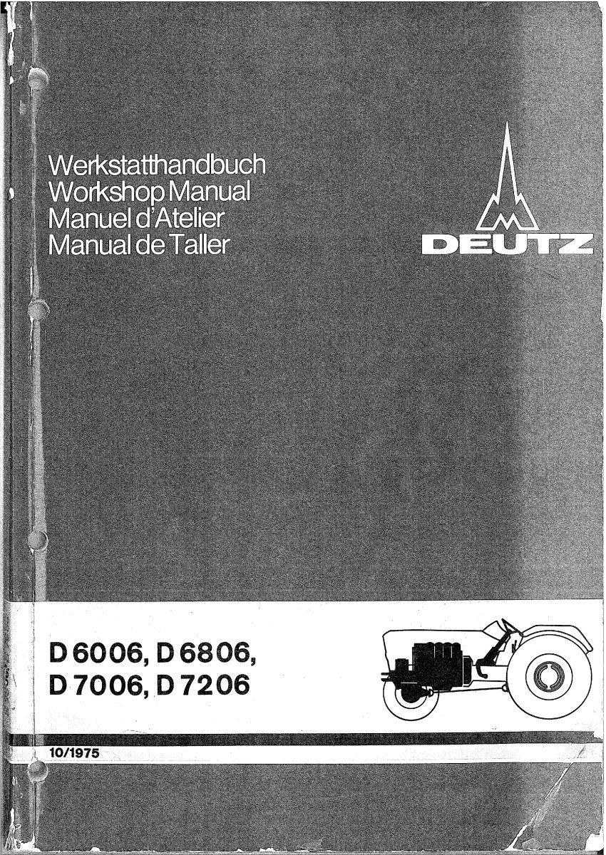 Deutz D6006-D7206 - Werkplaatshandboek