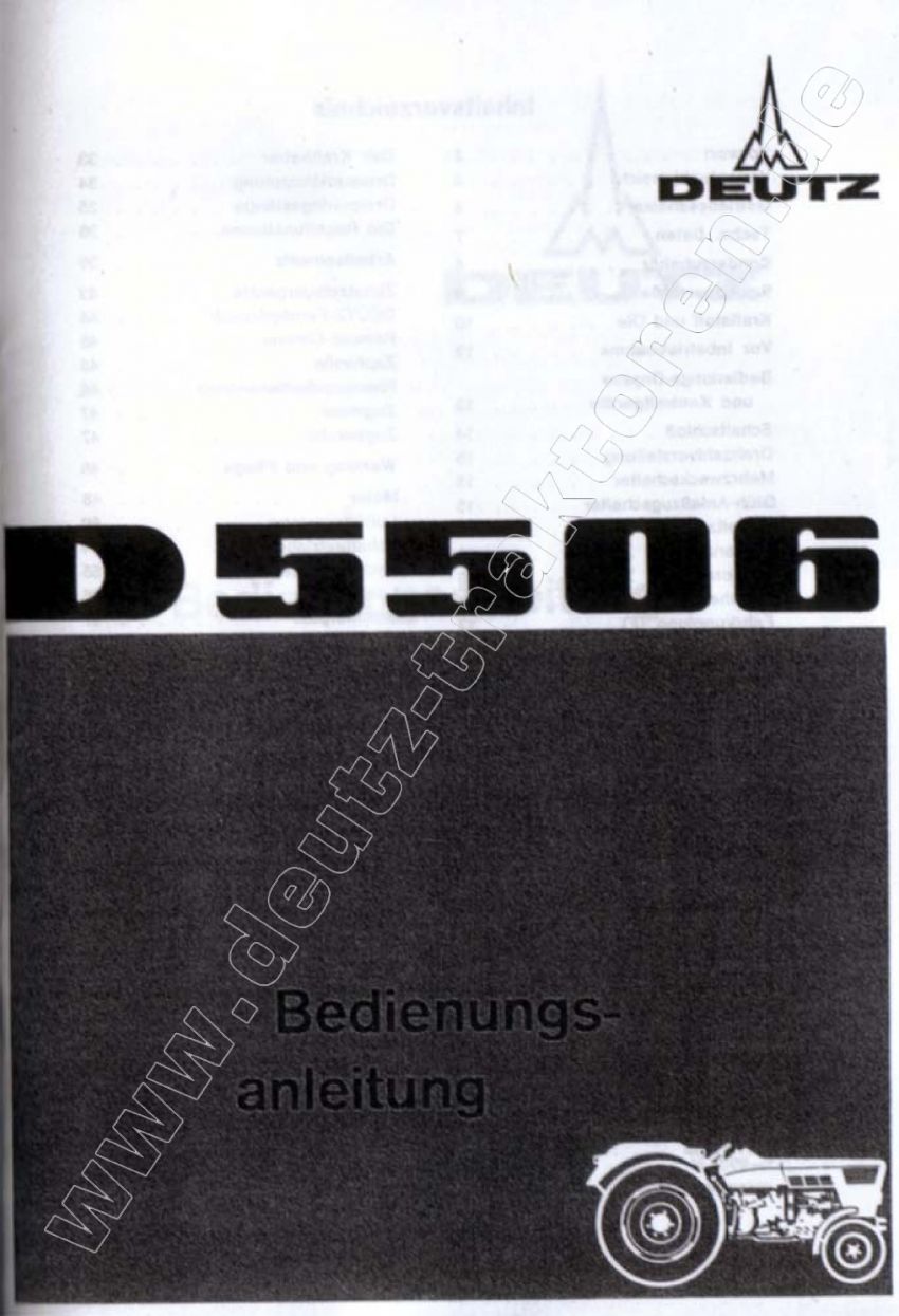 Deutz D5506 - Bedieningshandleiding